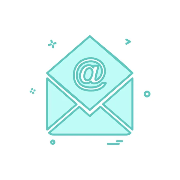 Design Ícone Mail Ilustração Vetorial Colorida — Vetor de Stock