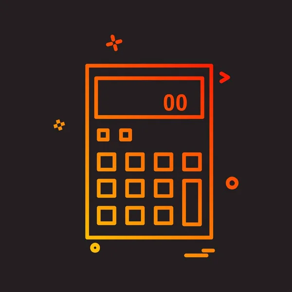 Calculator Icon Design Vector — Stock Vector