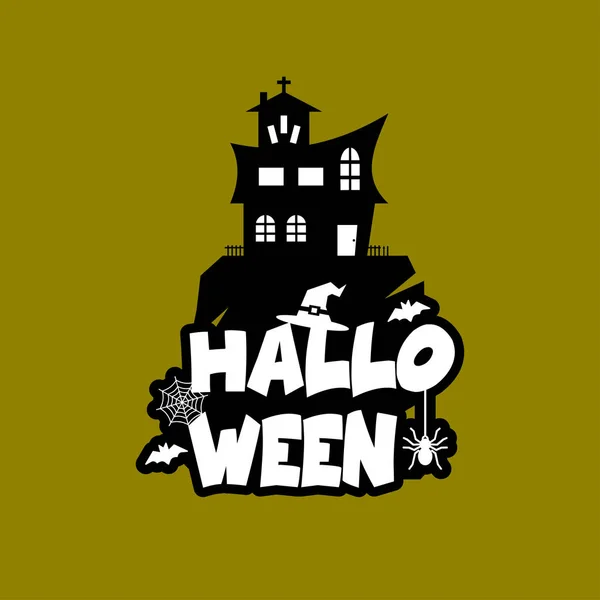 Diseño Halloween Con Tipografía Ilustración Vectorial Fondo Claro — Vector de stock