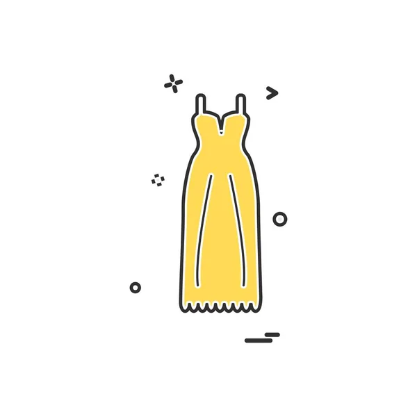 Φόρεμα Επίπεδη Εικόνα Εικονογράφηση Διάνυσμα — Διανυσματικό Αρχείο