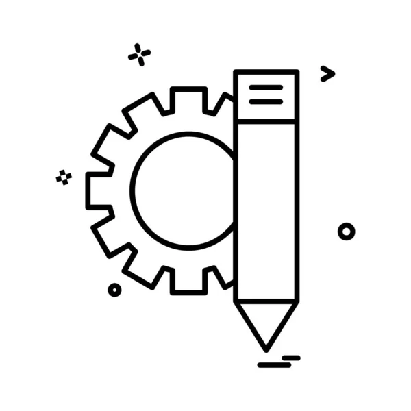 Icono Engranaje Diseño Vector Ilustración — Vector de stock
