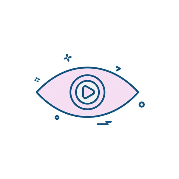 Auge Symbol Design Vektor — Stockvektor