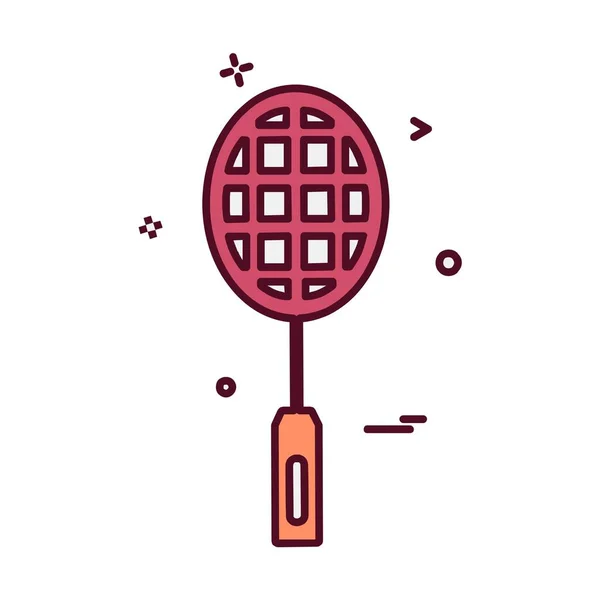 Badminton Icon Design Vector — Stock Vector