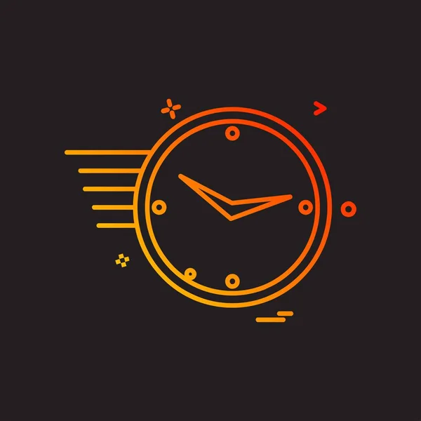 Reloj Icono Plano Vector Ilustración — Vector de stock