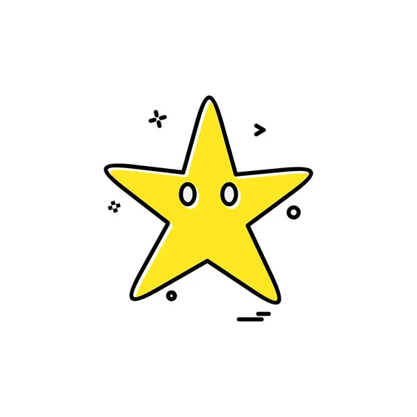 Estrella Mar Icono Diseño Vector — Vector de stock