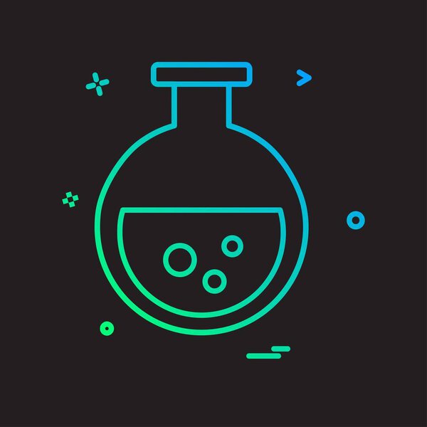 Chemical flask icon design vector