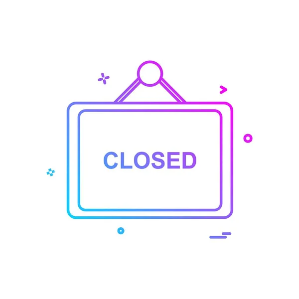 Closed Board Icon Design Vector — Stock Vector