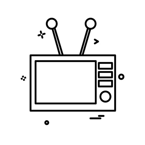 Вектор Дизайну Піктограм Телевізора — стоковий вектор