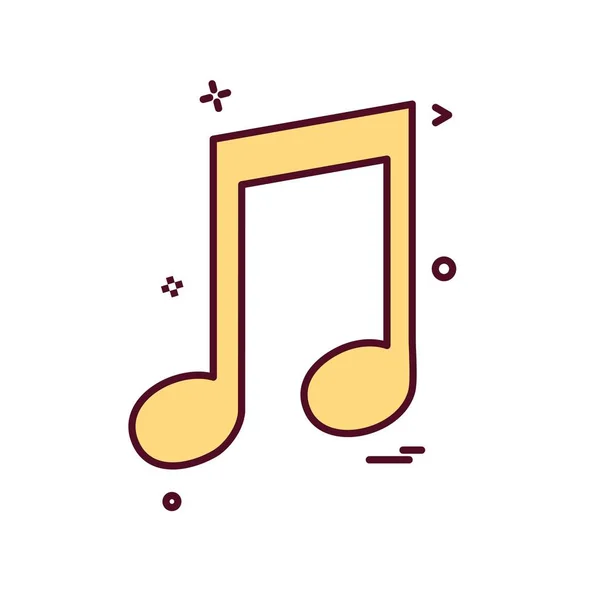 Music Icon Design Vector — Stock Vector