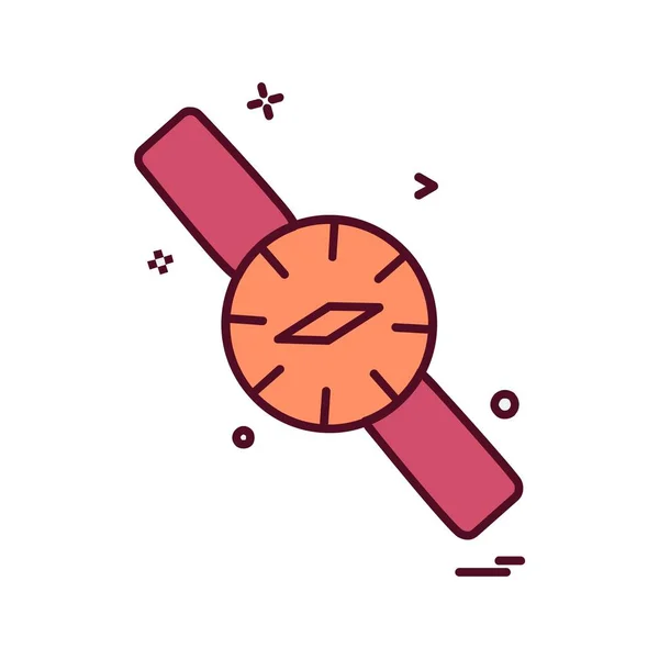 Reloj Icono Diseño Vector — Vector de stock