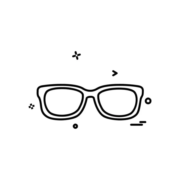Ícone Óculos Desenho Vetor Ilustração —  Vetores de Stock