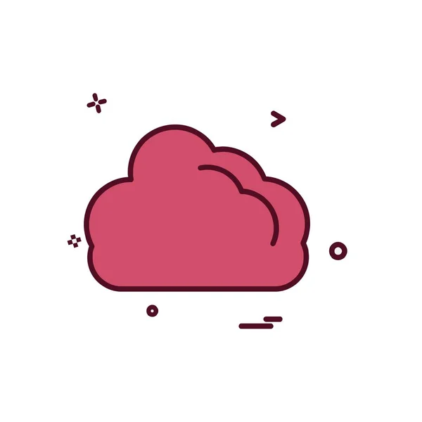 Wolke Icon Design Bunte Vektorillustration — Stockvektor