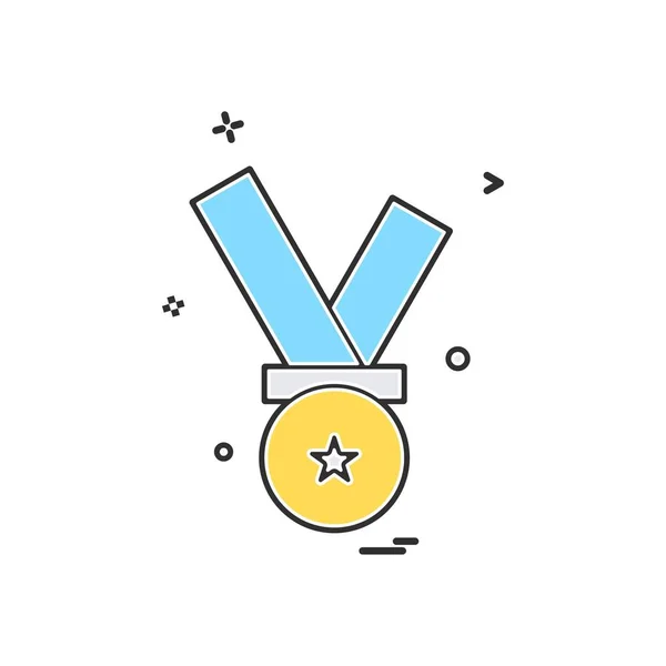 Medal Award Icon Design Vector — Stock Vector