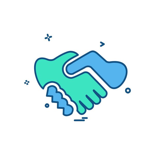 вектор дизайна иконки рукопожатия
