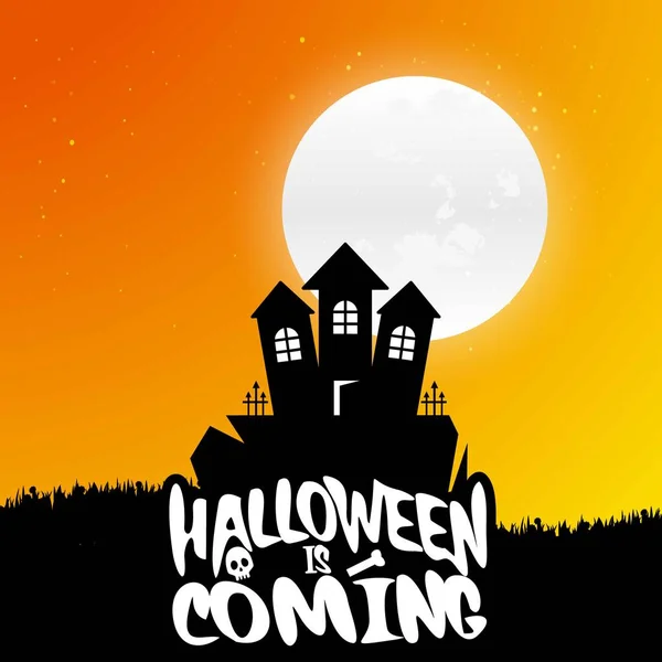 Happy Halloween Eng Nacht Achtergrond — Stockvector