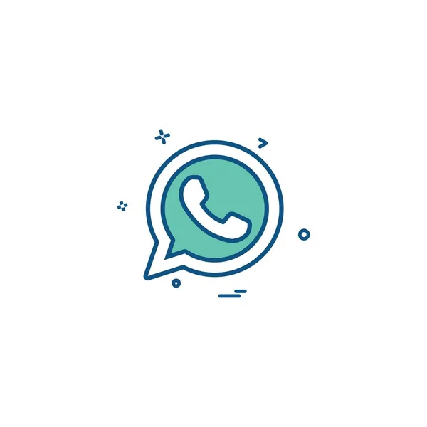 Whatsapp Ikon Design Vektor — Stock vektor