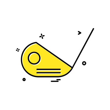 Golf çubuğu simgesi tasarım vektörü 