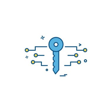 Parola ve güvenlik simgesi tasarım vektörü 