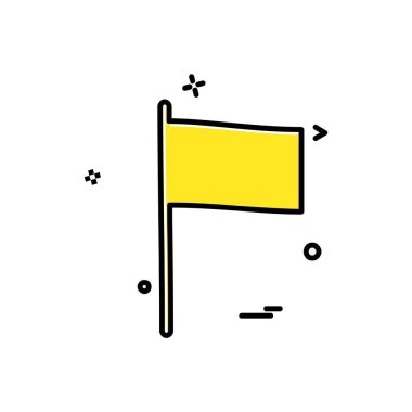 Bayrak simgesi tasarım vektörü