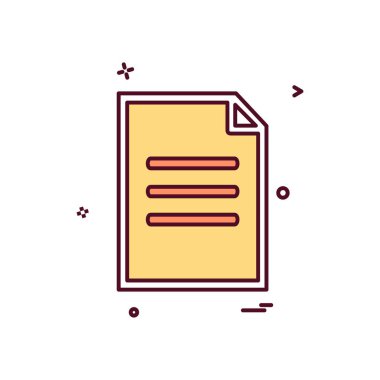 Belge simgesi tasarım vektörü