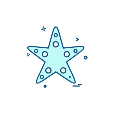 Deniz yıldızı simge tasarlamak vektör 