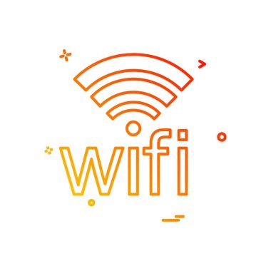 Wifi simge tasarım vektörü