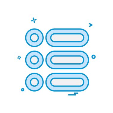 Menü simgesi tasarım, renkli vektör çizim