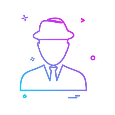 Avatar erkek simge tasarım vektörü