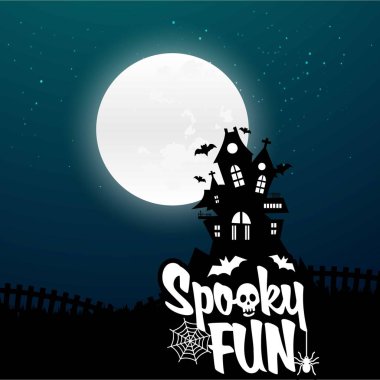 Cadılar Bayramı tatil kartı arka plan renkli vektör çizim 