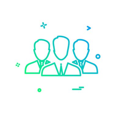 Grup avatar simge tasarlamak vektör