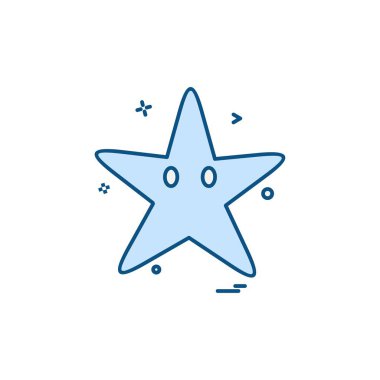 Deniz yıldızı simge tasarlamak vektör 