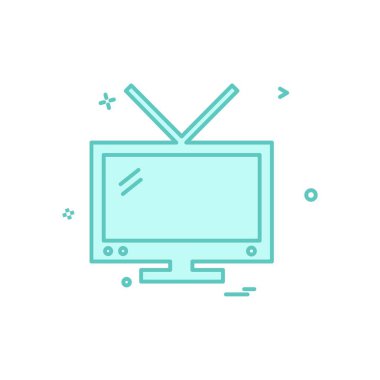 TV simgesi tasarım vektörü