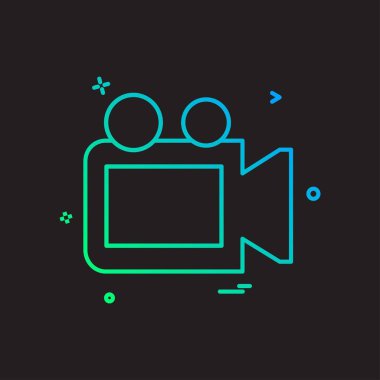 Kamera simgesi tasarım vektörü