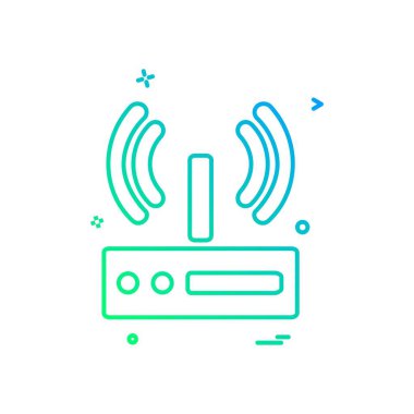 Wifi simge tasarım vektörü