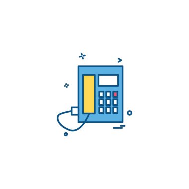 Telefon simgesi tasarım vektörü 