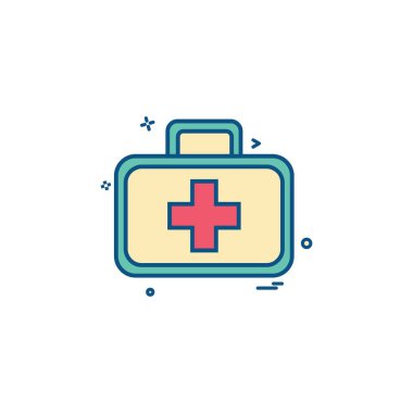 Tıbbi simge tasarım, renkli vektör çizim