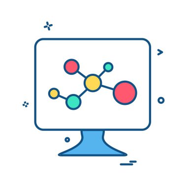 LCD ekran molekülleri simge vektör