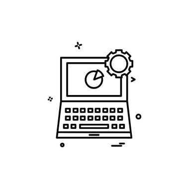 Dizüstü bilgisayar simgesi tasarım vektörü