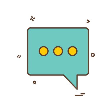 Sohbet simgesi tasarım vektörü