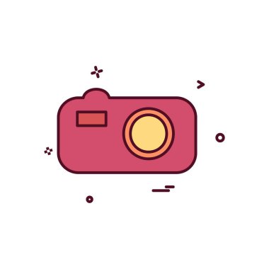 Kamera simgesi tasarım vektörü