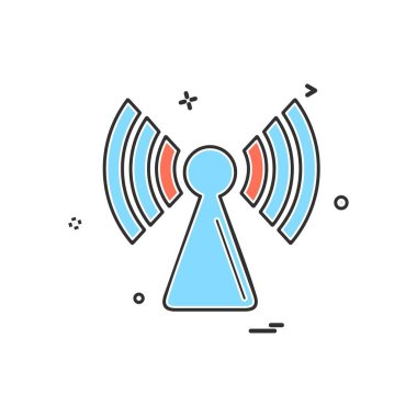 Wifi simge tasarım vektörü