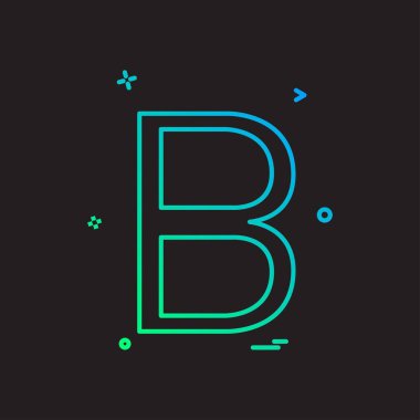 b harfi simge vektör tasarımı