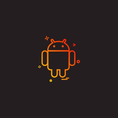 Android düz simge vektör çizim 
