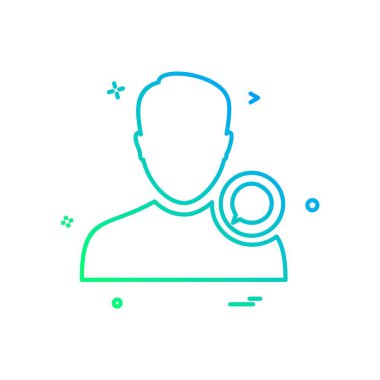 Avatar simge tasarım vektörü