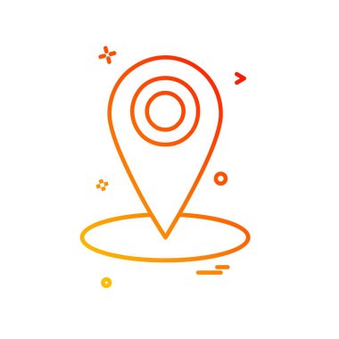 Gezinti simgesi tasarım, renkli vektör çizim