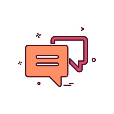 Sohbet simgesi tasarım vektörü