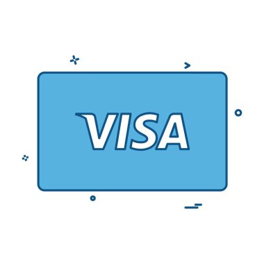 Vize kartı simge tasarlamak vektör 