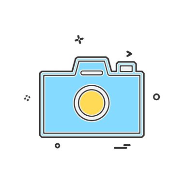 Kamera simgesi tasarım vektörü