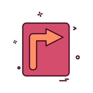 Yön ok simgesi tasarım vektörü 