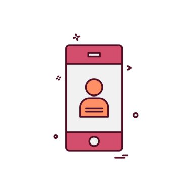 Mobil simge tasarım vektörü